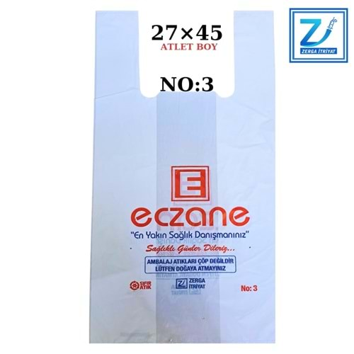 ECZANE POŞETİ 27*45 ATLET BOY 10 KG NO: 3