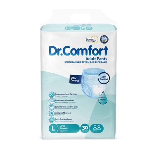 DR.COMFORT KÜLOTLU HASTA BEZİ 30 LU LARGE BEDEN