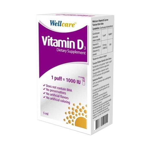 WELLCARE VİTAMİN D3 1000 IU 5 ML