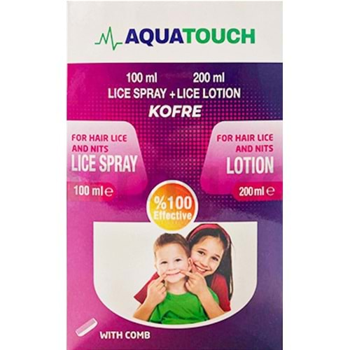 AQUATOUCH BİT SPREYİ + ŞAMPUAN HEDİYELİ 2Lİ KOFRE ( PLASTİK TARAK HEDİYELİ )