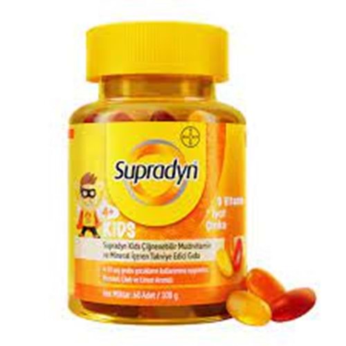 SUPRADYN KİDS 60 ÇİĞNENEBİLİR MULTİVİTAMİN TABLET