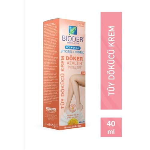 BİODER TÜY DÖKÜCÜ KREM PAPATYA ÖZLÜ VE E VİTAMİNİ İÇERİR 40 GR