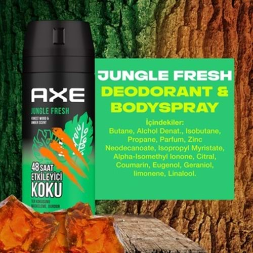 AXE SPREY DEODORANT JUNGLE FRESH 150 ML ( BAY )