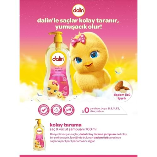 DALİN BEBEK ŞAMPUANI KOLAY TARAMA BADEM ÖZLÜ 700 ML