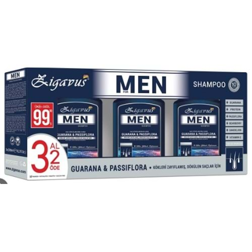 ZİGAVUS FOR MEN GUARANA&PASSİLORA 3 AL 2 ÖDE