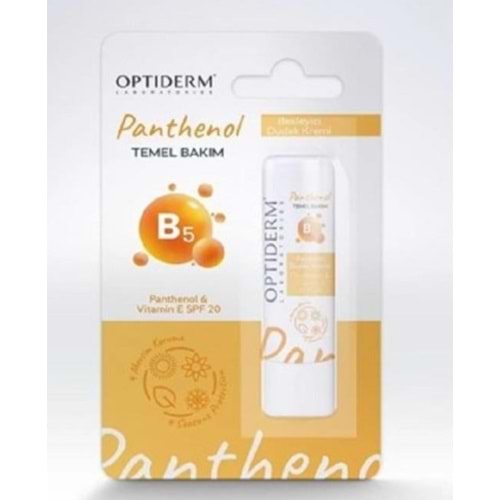 OPTİDERM LİP STİCK DUDAK KORUYUCU SPF20 E VİTAMİNLİ & VANİLYA