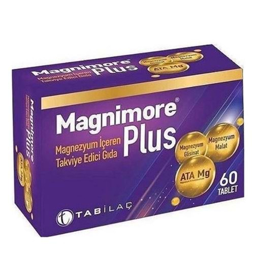 MAGNİMORE PLUS 60 TABLET ( MAGNEZYUM MALAT )