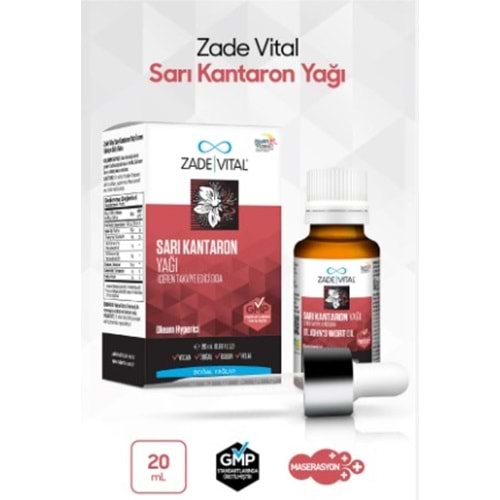 ZADE VİTAL SARI KANTARON YAĞI 20CC