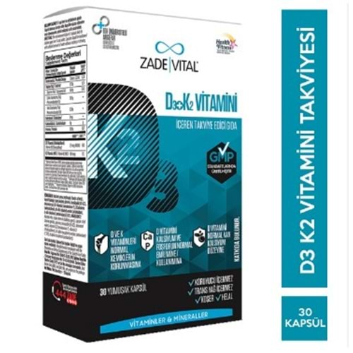 ZADE VİTAL VİTAMİN D3K2 1000 IU DAMLA 20 ML