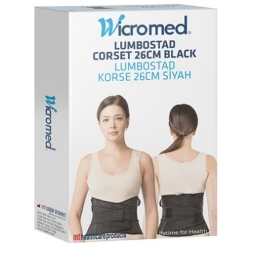 WİCROMED KORSE LUMBOSTAD 26 CM SİYAH XXXL