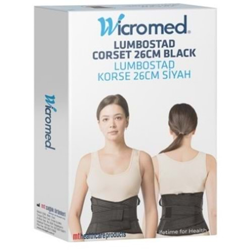 WİCROMED KORSE LUMBOSTAD 26 CM SİYAH M