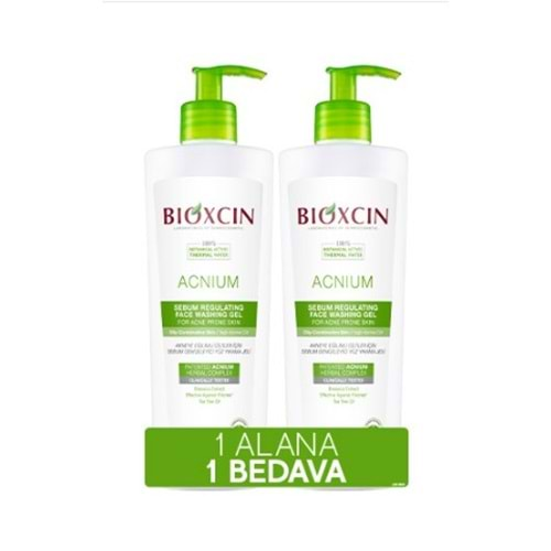 BİOXCİN ACNİUM JEL 500 ML 1 ALANA 1 HEDİYE YÜZ YIKAMA JELİ