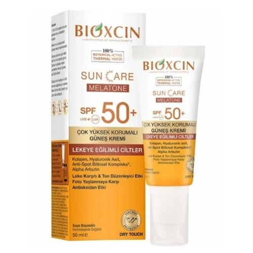 BİOXCİN GÜNEŞ KREMİ SUN CARE SPF50+ MELATONE 150 ML ( LEKEYE EĞİMLİ CİLTLER İÇİN )