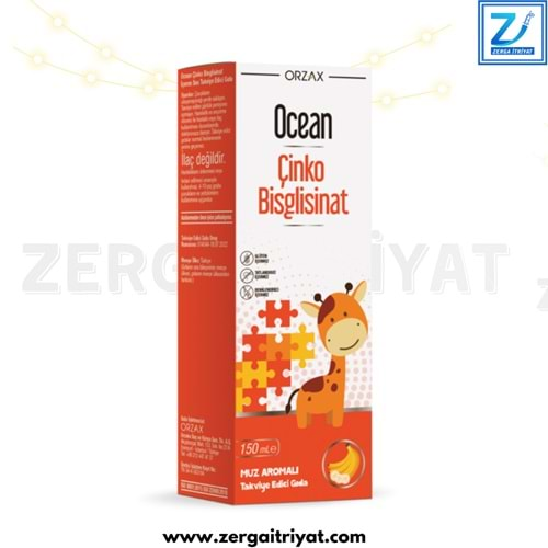 OCEAN ÇİNKO BİSGLİSİNAT ŞURUP 150 ML ( MUZ AROMALI )