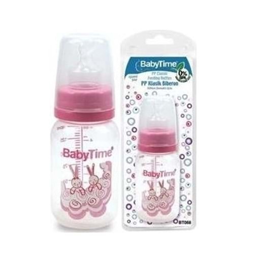 BABY TİME KLASİK PP BİBERON (SİLİKON DAMAKLI UÇLU) 150ML KOD: BT068