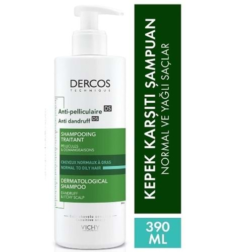 VİCHY DERCOS ANTİ-DANDRUFF ŞAMPUAN YAĞLI SAÇLAR İÇİN KEPEK KARŞITI 390 ML