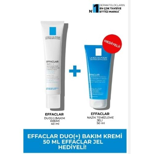 LA ROCHE POSAY EFFACLAR DUO +M CİLT KUSURLARI KARŞITI BAKIM KREMİ 40 ML+ EFFACLAR JEL HEDİYELİ 50 ML