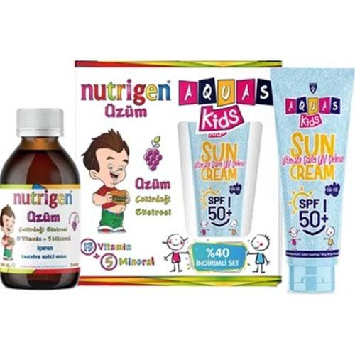 NUTRİGEN ÜZÜM + AQUAS KİDS ÇOCUK GÜNEŞ KREMİ SETİ