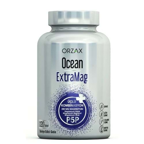OCEAN EXTRAMAG MAGNEZYUM ÜÇLÜ KOMBİNASYON 120 TABLET