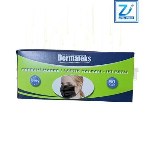 DERMATEKS SİYAH MASKE 50 ADET