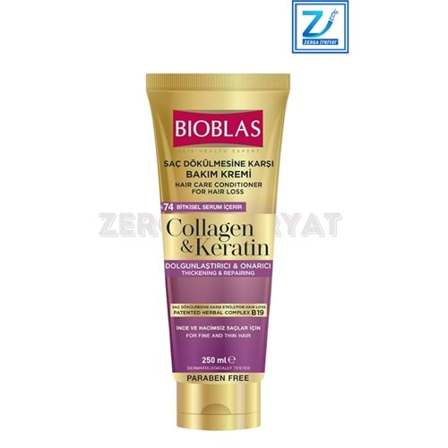 BIOBLAS COLLAGEN &KERATİN SAÇ KREMİ 250 ML