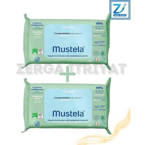 MUSTELA KOMPOST ISLAK MENDİL 60 LI 2.Sİ HEDİYE