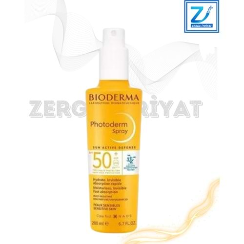 BİODERMA PHOTODERM MAX SPF 50+ GÜNEŞ KREMİ 200 ML SPREY FORMU ( TÜM CİLT TİPLERİ )