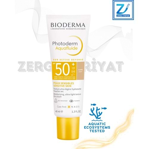 BİODERMA PHOTODERM AQUA FLUİDE CLAİRE LİGHT SPF50+ 40 ML GÜNEŞ KREMİ ( TÜM CİLTLER İÇİN ) RENKLİ