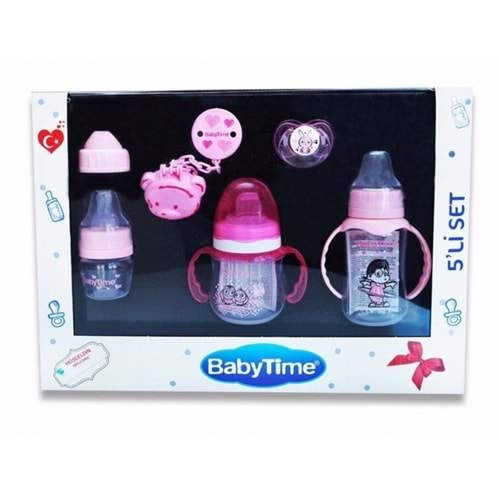 BABY TİME HEDİYE SETİ 5 Lİ PEMBE BT206