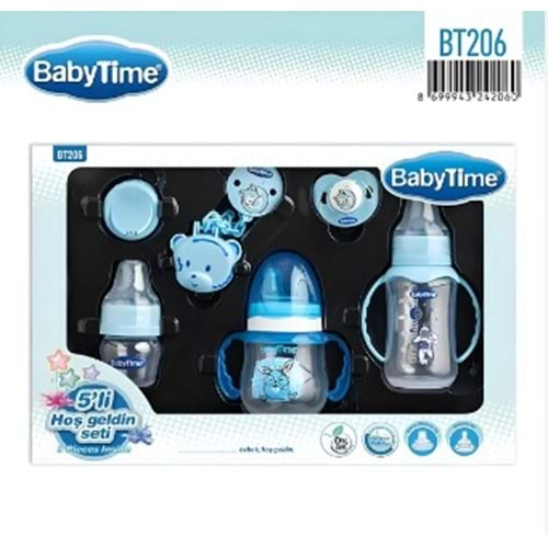 BABY TİME HEDİYE SETİ 5 Lİ MAVİ BT206