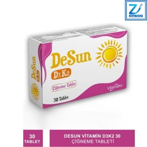 DESUN D3K2 ÇİĞNEME TABLETİ 30 TABLET