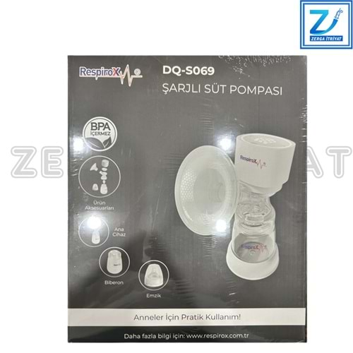 RESPİROX ŞARJLI GÖĞÜS POMPASI DQ-S069 ( USB GİRİŞLİ )