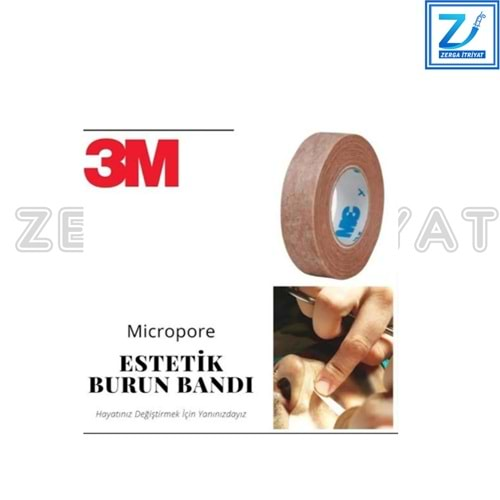 3M MİCROPORE CERRAHİ FLASTER ESTETİK BURUN BANDI