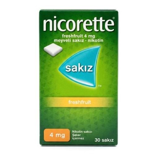 NİCORETTE MEYVELİ NİKOTİN SAKIZI 4 MG 30 SAKIZ