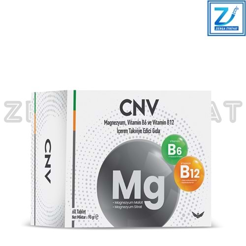 CNV MAGNEZYUM 60 TABLET (MAGNEZYUM MALAT,MAGNEZYUM SİTRAT)