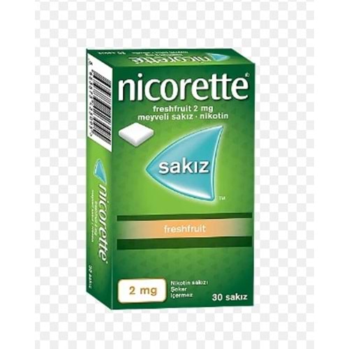 NİCORETTE MEYVELİ NİKOTİN SAKIZI 2 MG 30 SAKIZ