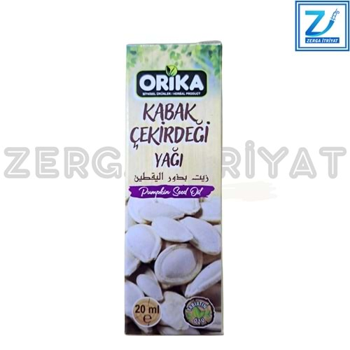 ORİKA KABAK ÇEKİRDEĞİ YAĞI 20 ML