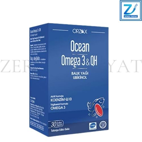 OCEAN OMEGA 3+QH BALIK YAĞI KOENZİM 30 KAPSÜL