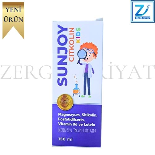 SUNJOY CİTKOLİN KİDS (MAGNEZYUM,SİTİKOLİN,FOSFOTİDİLSERİN) 150 ML