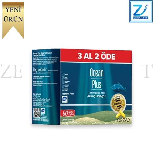 OCEAN PLUS BALIK YAĞI 90 KAPSÜL 3 AL 2 ÖDE