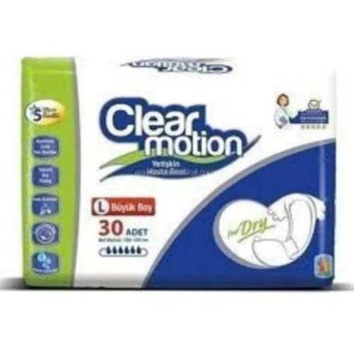 CLEAR MOTİON HASTA BEZİ LARGE 30'LU BEL BANTLI