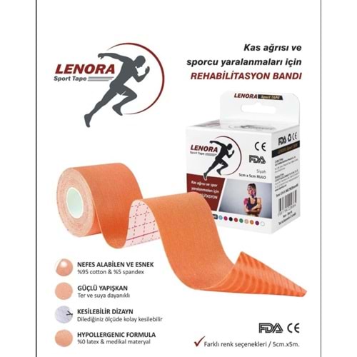 LENORA KİNESİO AĞRI BANDI TURUNCU
