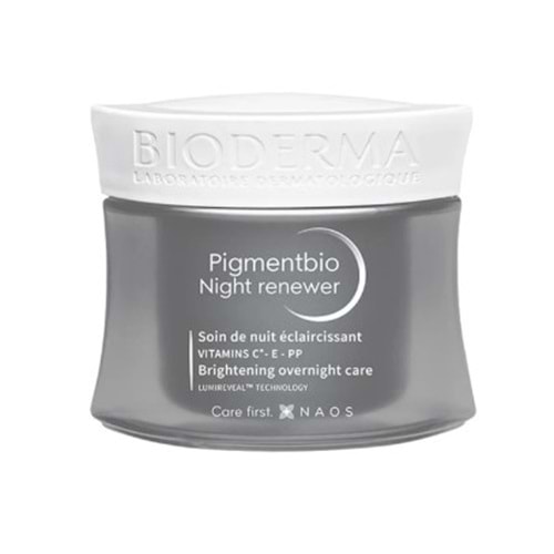 BİODERMA PİGMENTBİO NİGHT RENEWER GECE KREMİ 50 ML LEKE GÖRÜMÜNÜ AZALTIR SIKILAŞTIRICI AYDINLATICI