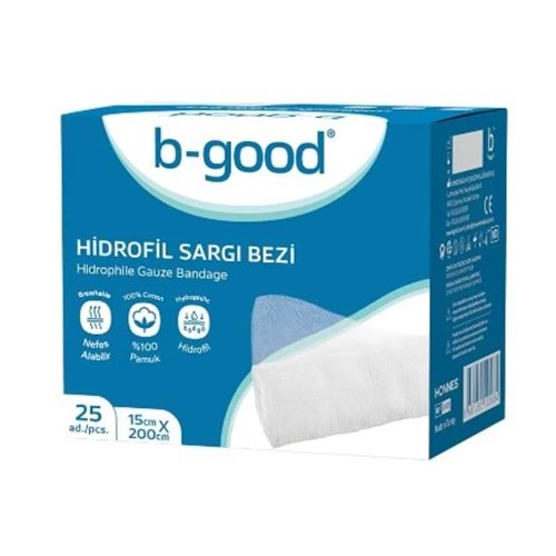 B-GOOD HİDROFİL SARGI BEZİ 15X200 CM 25'Lİ PAKET