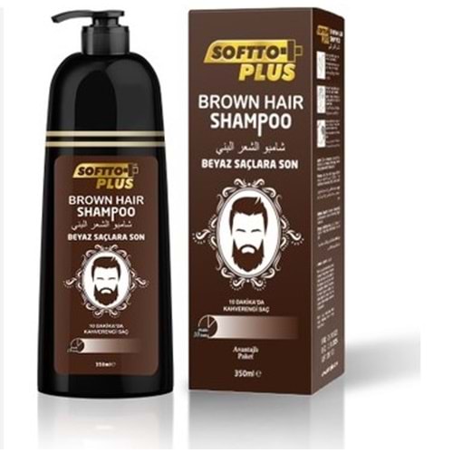 SOFTTO PLUS KAHVERENGİ SAÇ ŞAMPUANI 350 ML