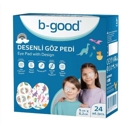 B-GOOD GÖZ PEDİ DESENLİ 5X6,2 CM 24'LÜ (ÇOCUK)