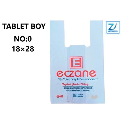 ECZANE POŞETİ 18*28 TABLET BOY 20 KG NO: 0
