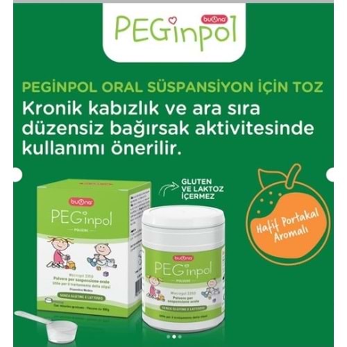 BUONA PEGİNPOL 100 GR TOZ KABIZLIK TEDAVİSİNDE KULLANILIR