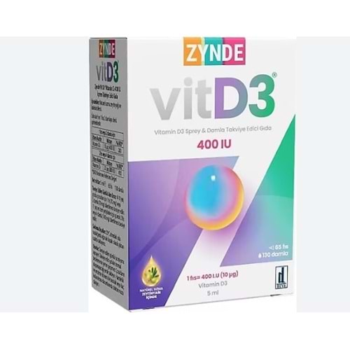 ZYNDE VİTAMİN D3 400 IU SPREY 5 ML