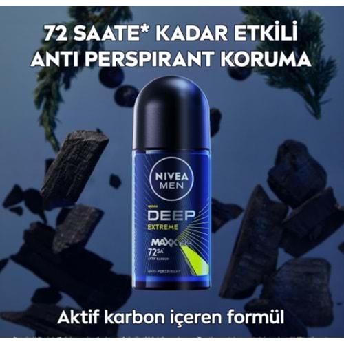 NİVEA MEN DEEP EXTREME ERKEK ROLL-ON DEODORANT 50 ML
